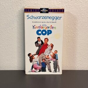 Universal Kindergarten Cop VHS Movie Arnold Schwarzenegger N/A White Good 1991